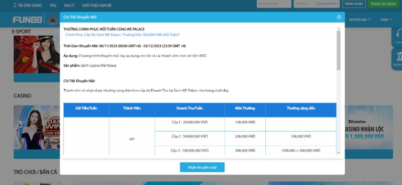 Khuyến Mãi Khủng Tại Fun88 Tặng Người Chơi We Place 