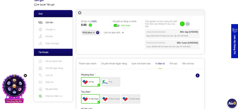 Cách Thức Nạp Tiền Aw8 Thông Qua Ví Momo Tiện Lợi Và Miễn Phí